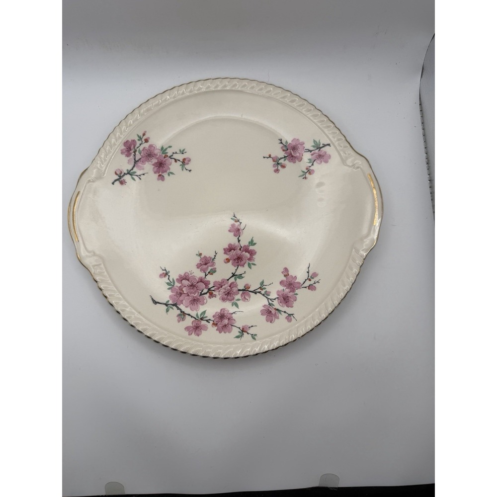 Johnson Brothers Cherry Blossoms 10.25" Handled Serving Platter England Floral